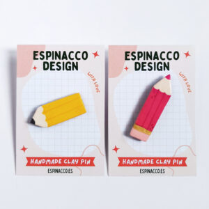 Colored Pencils - Handmade Clay Pin